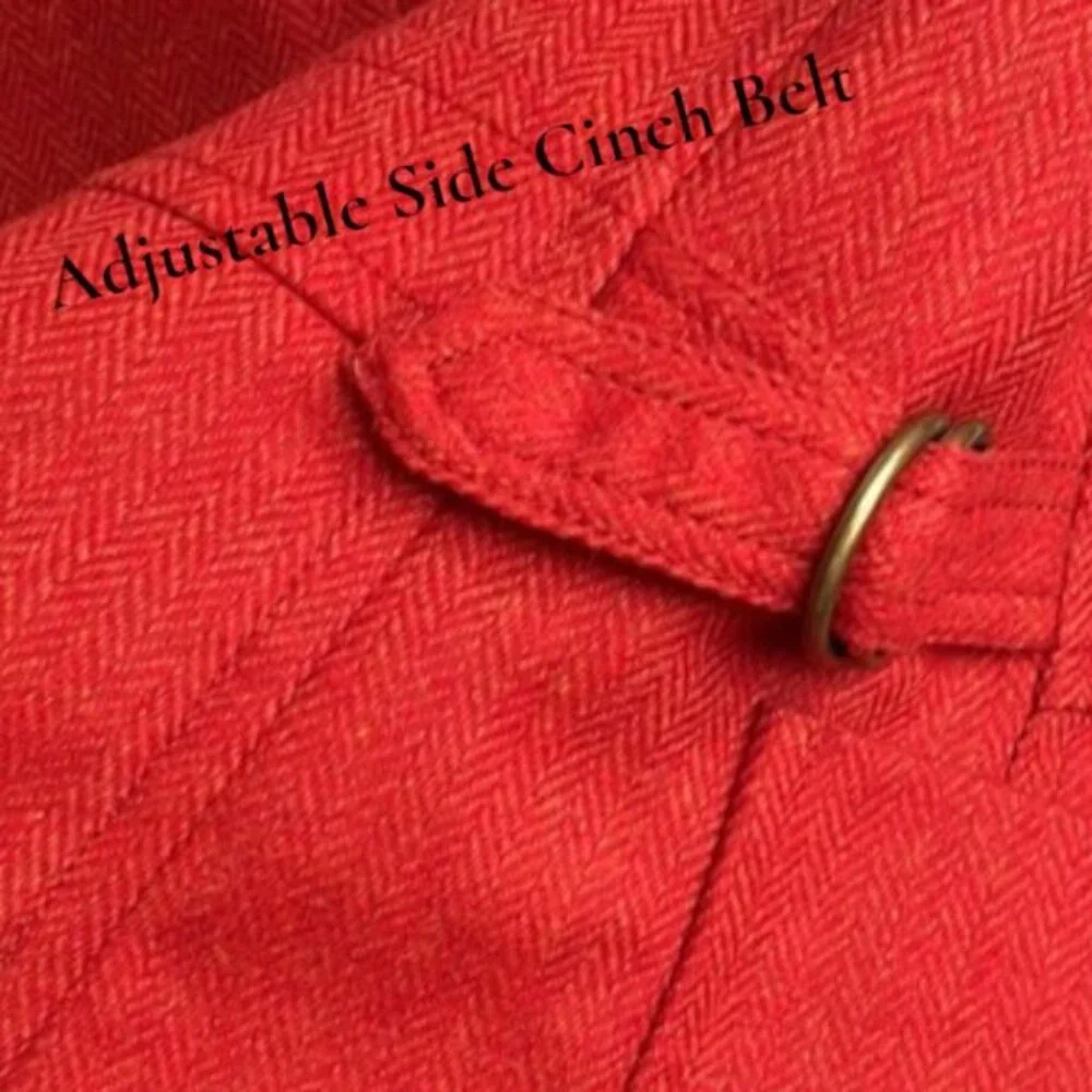 J. Crew Robert Noble Red Brick Vintage Wool Herringbone Tailored Shield Detail - Picture 11 of 16